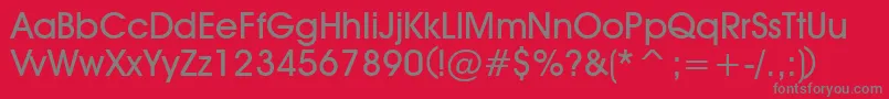 フォントDeckerBold – 赤い背景に灰色の文字