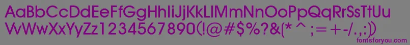 DeckerBold-fontti – violetit fontit harmaalla taustalla
