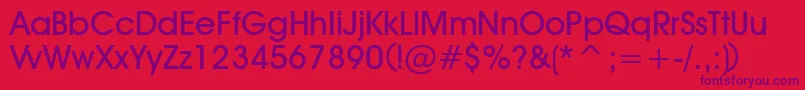 DeckerBold Font – Purple Fonts on Red Background
