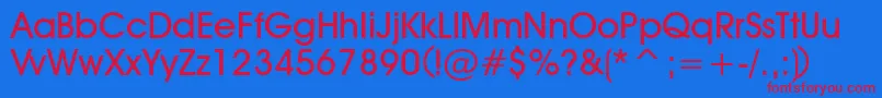 フォントDeckerBold – 赤い文字の青い背景