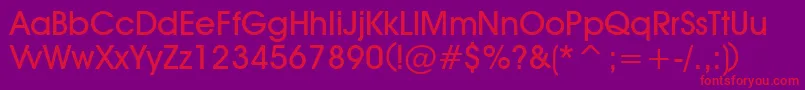 DeckerBold Font – Red Fonts on Purple Background