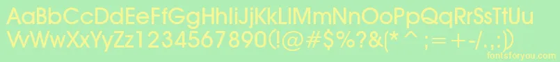 DeckerBold Font – Yellow Fonts on Green Background