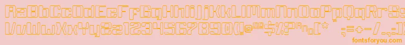 White Wolf Font – Orange Fonts on Pink Background