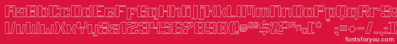 White Wolf Font – Pink Fonts on Red Background