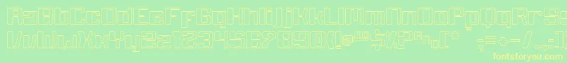 White Wolf Font – Yellow Fonts on Green Background