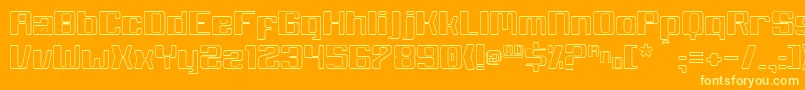 White Wolf Font – Yellow Fonts on Orange Background