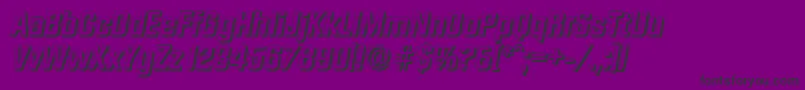 DiamanteshadowBolditalic Font – Black Fonts on Purple Background