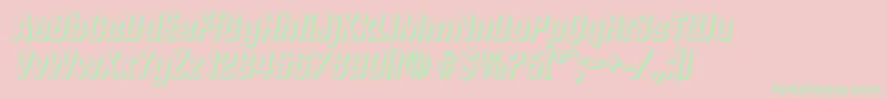 DiamanteshadowBolditalic Font – Green Fonts on Pink Background