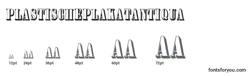 Plastischeplakatantiqua (98749)-fontin koot