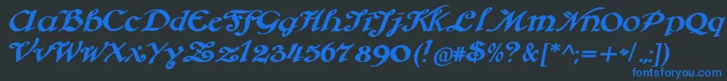 Brausepulver Font – Blue Fonts on Black Background