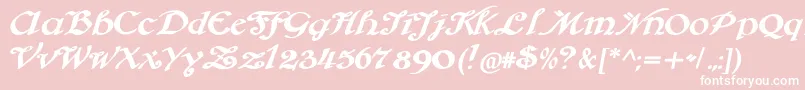 Brausepulver-Schriftart – Weiße Schriften auf rosa Hintergrund