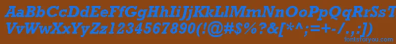 AstuteSsiBoldItalic Font – Blue Fonts on Brown Background