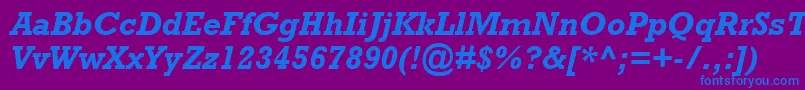 AstuteSsiBoldItalic Font – Blue Fonts on Purple Background