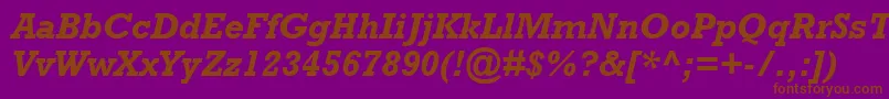AstuteSsiBoldItalic Font – Brown Fonts on Purple Background
