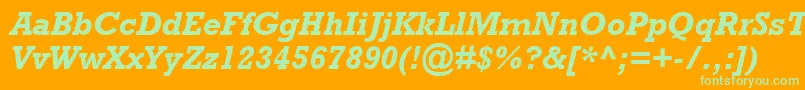 AstuteSsiBoldItalic Font – Green Fonts on Orange Background