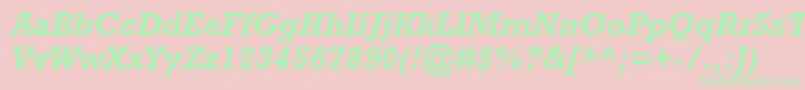 AstuteSsiBoldItalic Font – Green Fonts on Pink Background