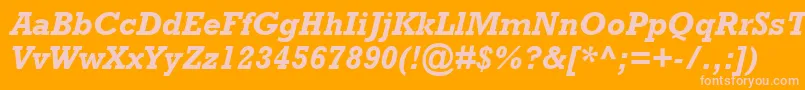 AstuteSsiBoldItalic Font – Pink Fonts on Orange Background