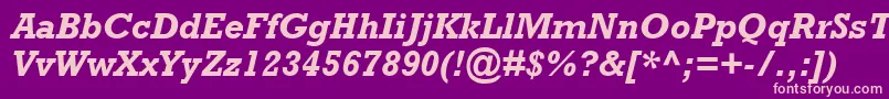 AstuteSsiBoldItalic Font – Pink Fonts on Purple Background