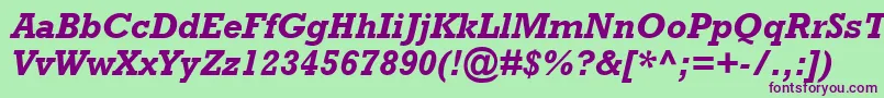 AstuteSsiBoldItalic Font – Purple Fonts on Green Background