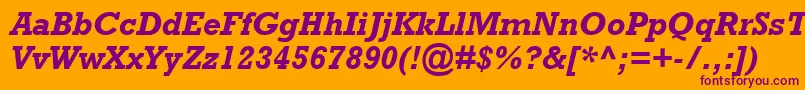 AstuteSsiBoldItalic Font – Purple Fonts on Orange Background