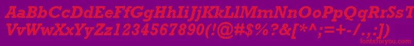 AstuteSsiBoldItalic Font – Red Fonts on Purple Background