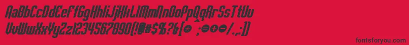 Police EmpanadaBoldItalic – polices noires sur fond rouge