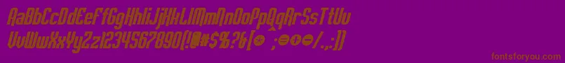 EmpanadaBoldItalic-Schriftart – Braune Schriften auf violettem Hintergrund