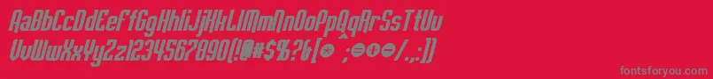 EmpanadaBoldItalic Font – Gray Fonts on Red Background