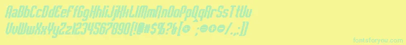 EmpanadaBoldItalic Font – Green Fonts on Yellow Background