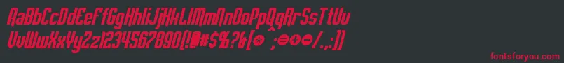 EmpanadaBoldItalic-Schriftart – Rote Schriften auf schwarzem Hintergrund