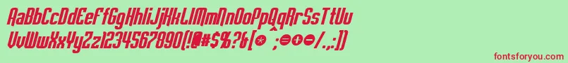 EmpanadaBoldItalic Font – Red Fonts on Green Background