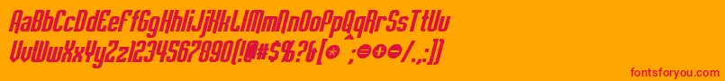 EmpanadaBoldItalic Font – Red Fonts on Orange Background