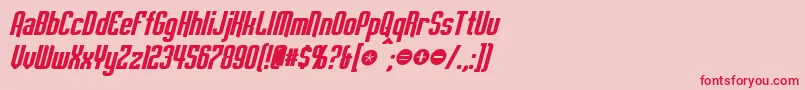 EmpanadaBoldItalic Font – Red Fonts on Pink Background
