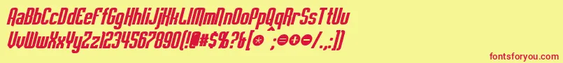 フォントEmpanadaBoldItalic – 赤い文字の黄色い背景