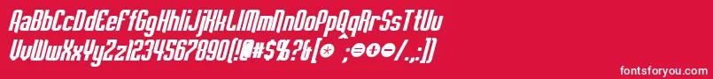 フォントEmpanadaBoldItalic – 赤い背景に白い文字