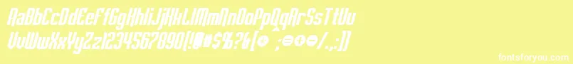 EmpanadaBoldItalic Font – White Fonts on Yellow Background