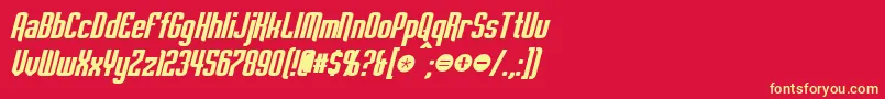 EmpanadaBoldItalic Font – Yellow Fonts on Red Background
