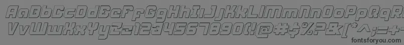 Weaponeersi Font – Black Fonts on Gray Background