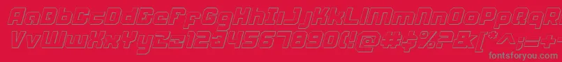 Weaponeersi Font – Gray Fonts on Red Background