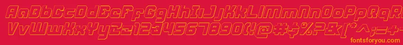 Weaponeersi Font – Orange Fonts on Red Background