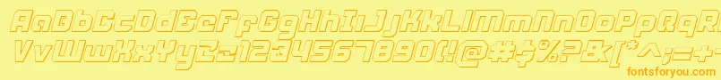 Weaponeersi Font – Orange Fonts on Yellow Background