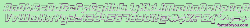 Weaponeersi Font – Purple Fonts on Green Background