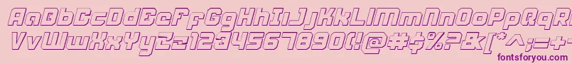 Weaponeersi-Schriftart – Violette Schriften auf rosa Hintergrund