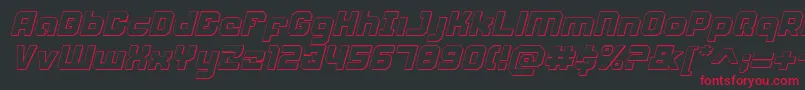 Weaponeersi Font – Red Fonts on Black Background