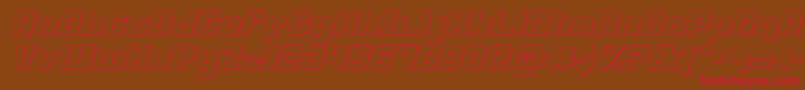 Weaponeersi Font – Red Fonts on Brown Background