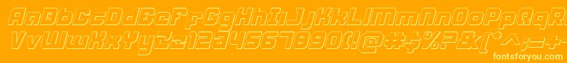 Weaponeersi Font – Yellow Fonts on Orange Background