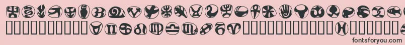 FrutigersymbolsRegular Font – Black Fonts on Pink Background