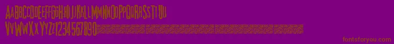 Chiefscare Font – Brown Fonts on Purple Background