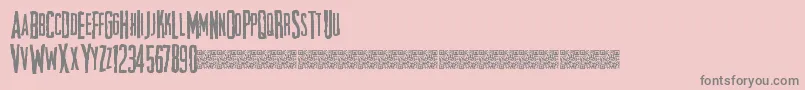 Chiefscare-Schriftart – Graue Schriften auf rosa Hintergrund