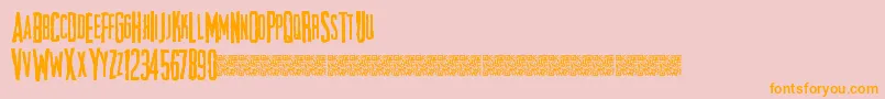 Chiefscare Font – Orange Fonts on Pink Background